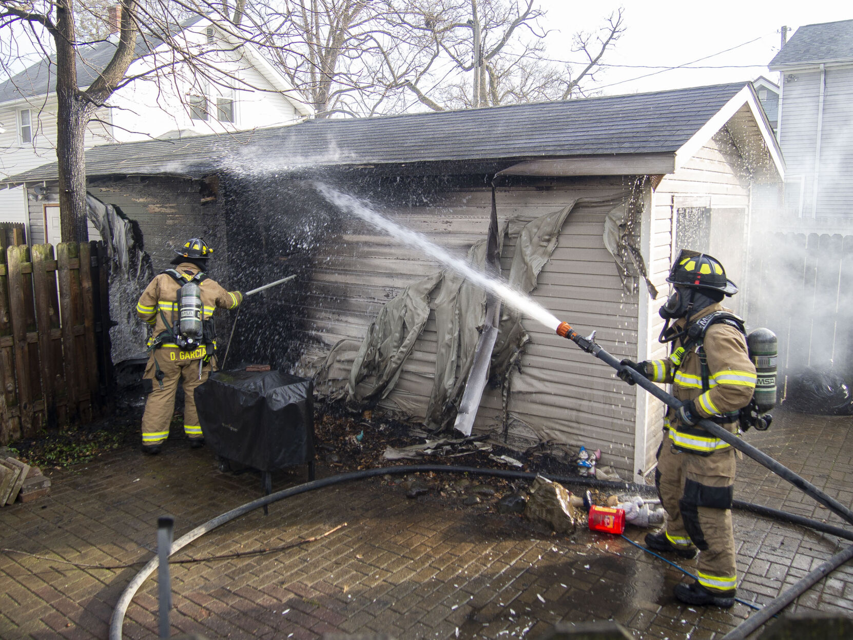 POLICE NEWS: Garage damaged in fire